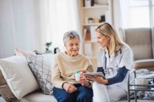 Nurse with patient